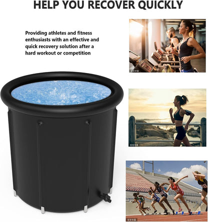 Φ80*75 PVC Ice Bath Tub All Black Plus